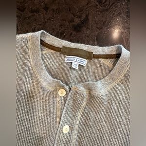 J Crew Wallace & Barnes Mens Thermal Knit Long Sleeve Henley Shirt